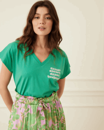 CAMISETA THERESE VERT LA PETITE FRANCAISE