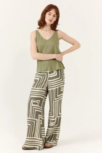 TOP OLVIANE KAKI ARTLOVE